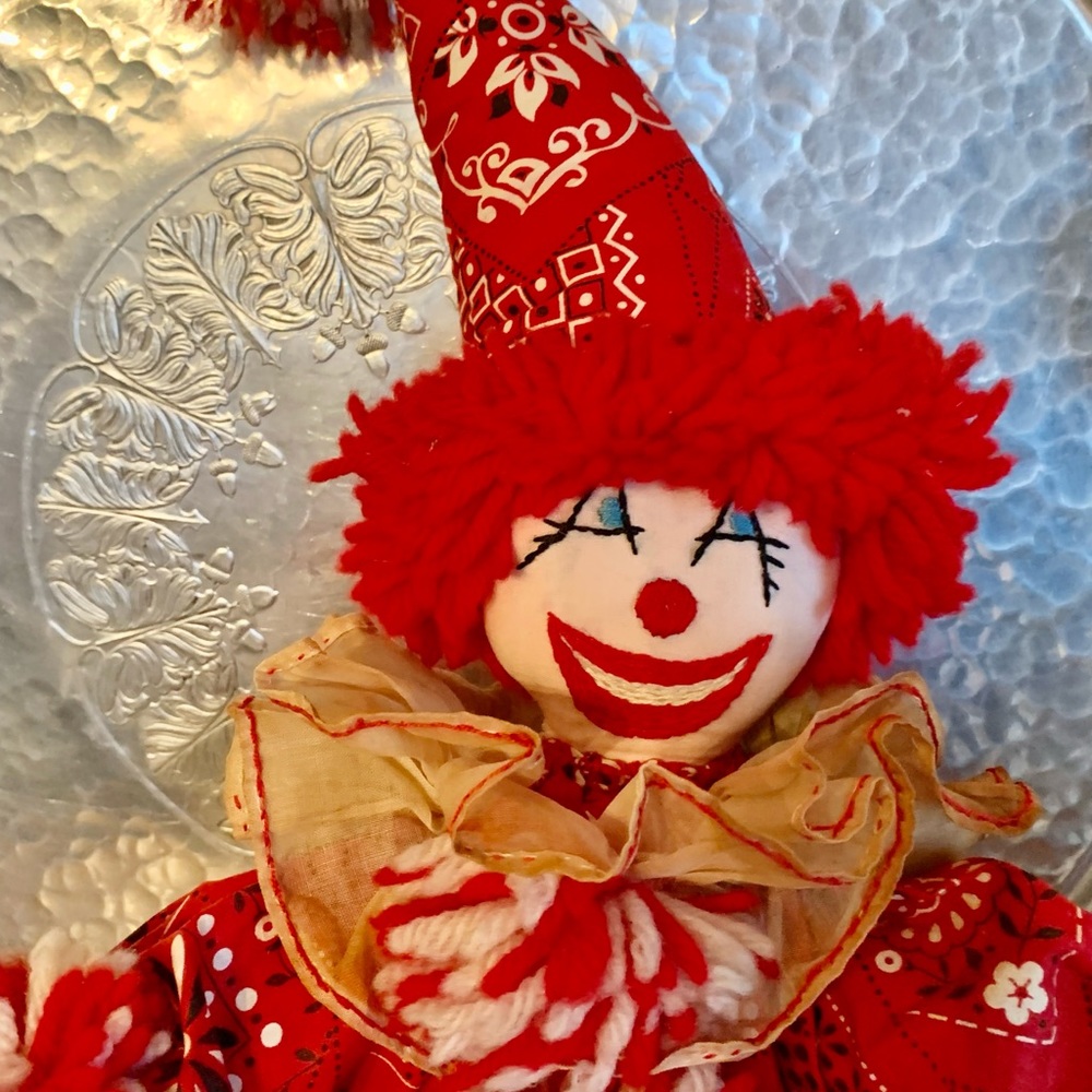 ☃️ CLOWN! Collector Very Old. 12” calico w pantlones